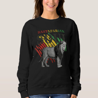 Rastafarian Lion of Judah Rasta Reggae Rastafari E Sweatshirt