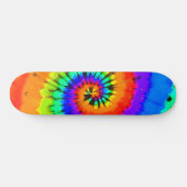 Rastafarian Neon Colored Gefärbte Krawatte Spiral Skateboard (Horizontal)