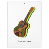 Rastafarian Reggae Guitar Jamaikanische Flagge Klemmbrett (Rückseite)
