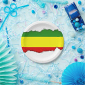 Rastafarian Stolz-Flagge Pappteller (Party)