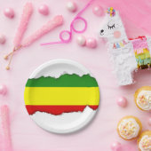 Rastafarian Stolz-Flagge Pappteller (Party)