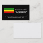 Rastafarian Stolz-Flagge Visitenkarte (Vorne/Hinten)