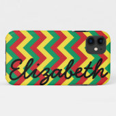 Rastafarian Zickzack Case-Mate iPhone Hülle (Rückseite (Horizontal))