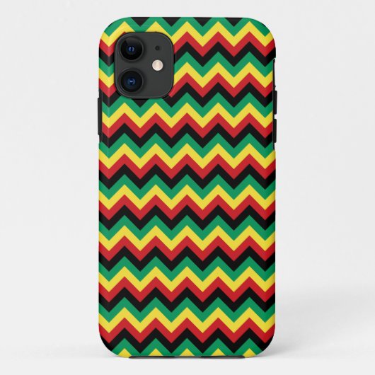Rastafarian Zickzack Case-Mate iPhone Hülle (Rückseite)