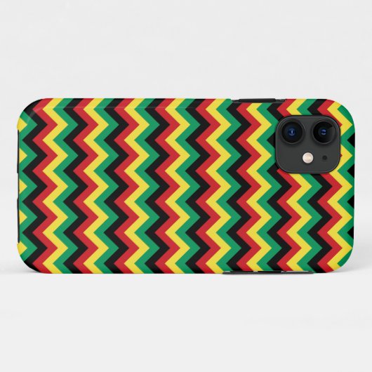 Rastafarian Zickzack Case-Mate iPhone Hülle (Rückseite (Horizontal))