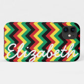 Rastafarian Zickzack Case-Mate iPhone Hülle (Rückseite (Horizontal))