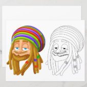 Rastafarianfarbseite (Vorne/Hinten)