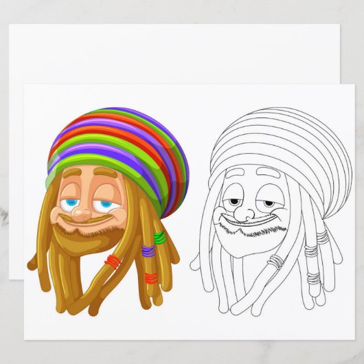 Rastafarianfarbseite (Vorne/Hinten)