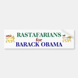 RASTAFARIANS FÜR OBAMA-AUTOAUFKLEBER AUTOAUFKLEBER