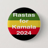 Rastas für Kamala 2024 Button (Vorderseite)