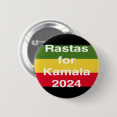 Rastas für Kamala 2024 Button (Vorne & Hinten)
