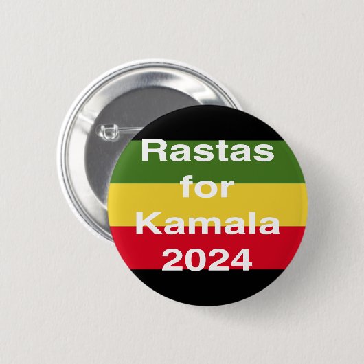 Rastas für Kamala 2024 Button (Vorne & Hinten)