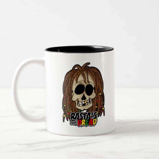 RASTA'S NOT DREAD! REGGAE ZWEIFARBIGE TASSE (Links)