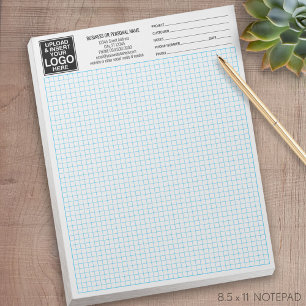 Raster 5 Quadrate pro Zoll - Graph Calcpad Logo Notizblock