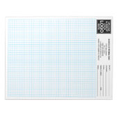 Raster 5 Quadrate pro Zoll - Graph Calcpad Logo Notizblock (Vorderseite)