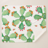 Raster Aquarell nahtlos Kaktus Set Hintergrund. Sherpadecke (Vorderseite (Horizontal))