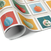 Raster aus hellen Weihnachtsbaum-Icons Geschenkpapier (Rolleneckpunkt)