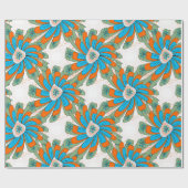 Raster Blumenmuster mit abstrakten Blume. Abstr Geschenkpapier (Flach)