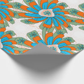 Raster Blumenmuster mit abstrakten Blume. Abstr Geschenkpapier (Ecke)