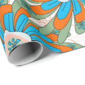 Raster Blumenmuster mit abstrakten Blume. Abstr Geschenkpapier (Rolleneckpunkt)