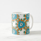 Raster Blumenmuster mit abstrakten Blume. Abstr Kaffeetasse (VorderseiteRechts)