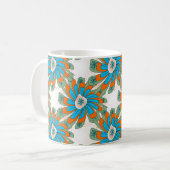 Raster Blumenmuster mit abstrakten Blume. Abstr Kaffeetasse (Vorderseite Links)