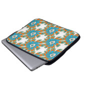 Raster Blumenmuster mit abstrakten Blume. Abstr Laptopschutzhülle (Vorne Knopf)