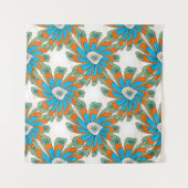 Raster Blumenmuster mit abstrakten Blume. Abstr Wandteppich (Vorderseite (Horizontal))