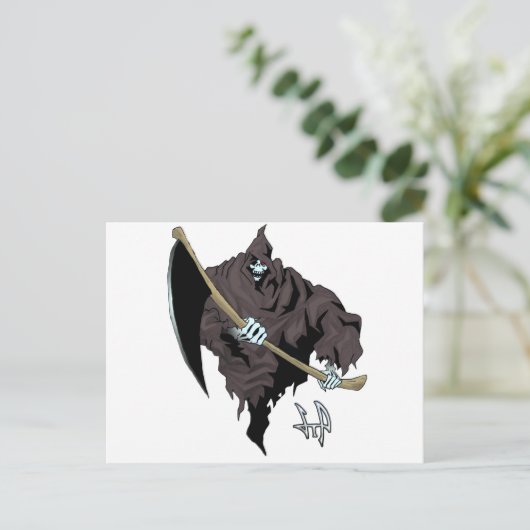 Raster Edge Style Postkarte (Stehend Vorderseite)