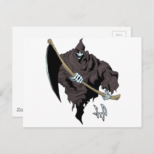 Raster Edge Style Postkarte (Vorne/Hinten)