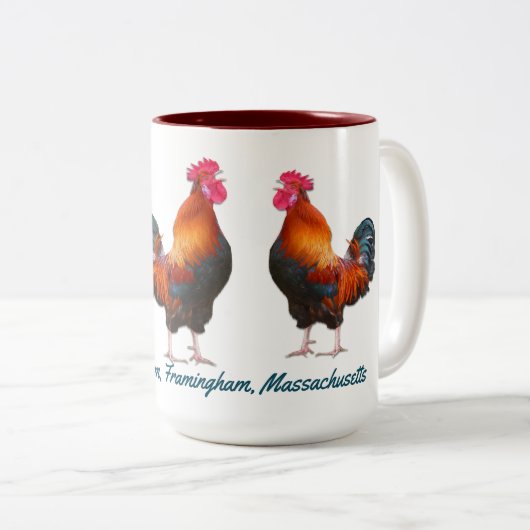 Raster Farm mit benutzerdefiniertem Aquamarinen Te Zweifarbige Tasse (VorderseiteRechts)