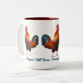 Raster Farm mit benutzerdefiniertem Aquamarinen Te Zweifarbige Tasse (Vorderseite Links)