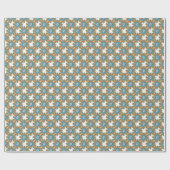 Raster Floral Abstrakt Textil Print Geschenkpapier (Flach)