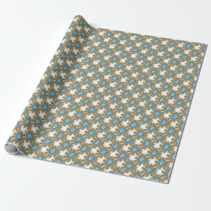 Raster Floral Abstrakt Textil Print Geschenkpapier