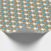 Raster Floral Abstrakt Textil Print Geschenkpapier (Ecke)