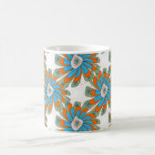 Raster Floral Abstrakt Textil Print Kaffeetasse (Mittel)