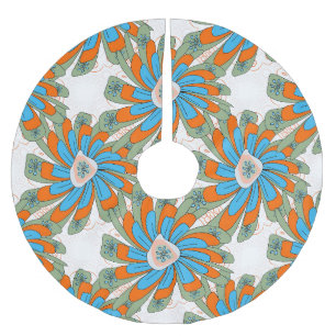 Raster Floral Abstrakt Textil Print Polyester Weihnachtsbaumdecke