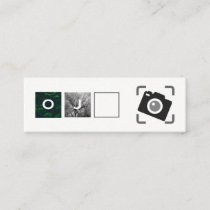 Raster/Fotografie/Monogramm-Kamerasymbol Mini Visitenkarte