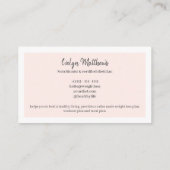 Raster für moderne diätetische Ernährung von Fotos Visitenkarte (Rückseite)