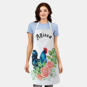 Raster mit Blume Personalisierte Schürze (Getragen)