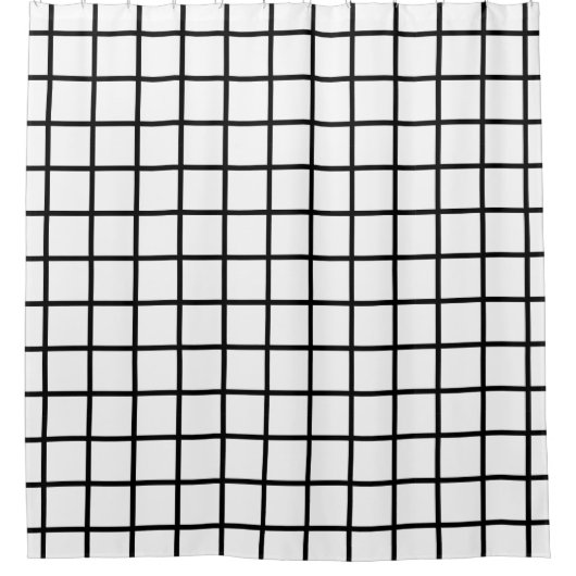Raster nahtloses Muster schwarz + Backgr. Ideen Duschvorhang (Vorderseite)