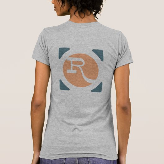 Raster R Einfachheit T-Shirt (Rückseite)
