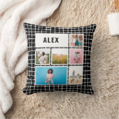 Raster Schwarz-weiß 6 Foto modern minimalistisch a Kissen (Decke)