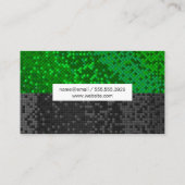 Raster Square Muster Two Tone Visitenkarte (Rückseite)