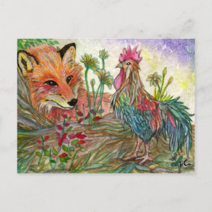 Raster und Fox Postkarte