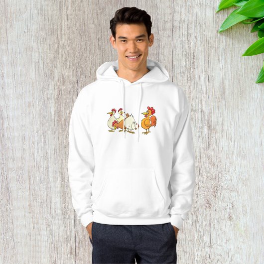 Raster und Hühner Hoodie