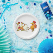 Raster und Hühner Pappteller (Party)