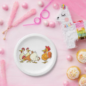 Raster und Hühner Pappteller (Party)