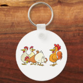 Raster und Hühner Schlüsselanhänger (Vorderseite)