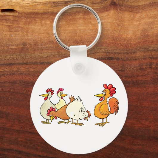 Raster und Hühner Schlüsselanhänger (Vorderseite)